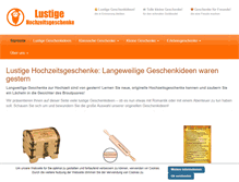 Tablet Screenshot of lustigehochzeitsgeschenke.de